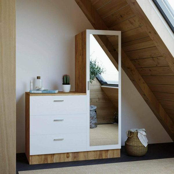 Dmora Eingangsschrank Halimede 60 x 47 x 72 cm Braun, 1 Regal