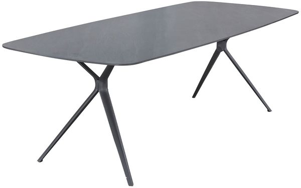 Gartentisch Cliff / Bari, Aluminium, Grau, 200 x 75 x 100 cm