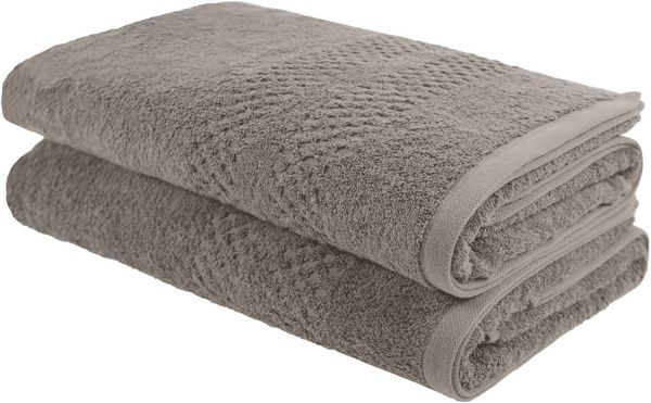 OTTO home Saunatuch Regona, 80x200cm, flauschig und weich, 100% Baumwolle, 500 gr/m², Frottier (Set, 2-St), Premium Handtücher mit Bordüre, Handtuch-Set, 5 Jahre Garantie