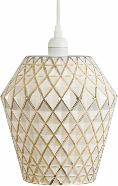 Hängelampe Lumi Gold / Weiß