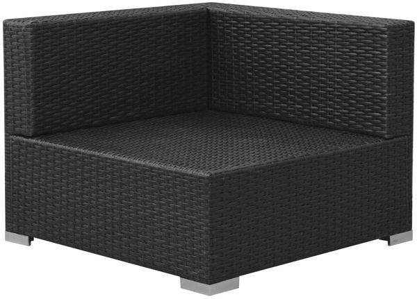 vidaXL 3-tlg. Garten-Lounge-Set mit Auflagen Poly Rattan Schwarz 42748 Bild 6