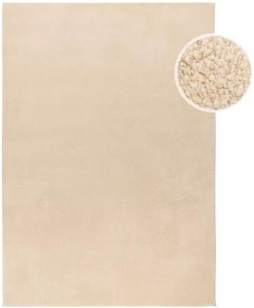Carpet City Teppich CALMA 200, rechteckig, Höhe: 14 mm, Kurzflor, Waschbar, Anti-Rutsch, ideal für Wohnzimmer, Schlafzimmer