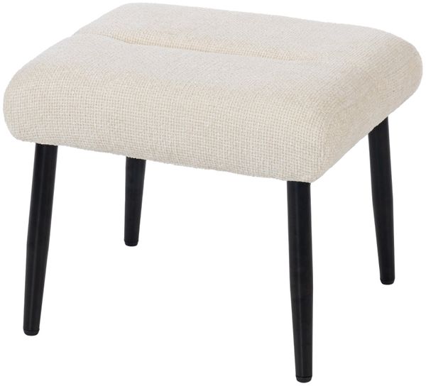 Sitzhocker Chenille, hochdichter Schaumstoff, Stahlgestell, Antirutsch, bis 120kg, platzsparend, als Fußhocker oder Sitz