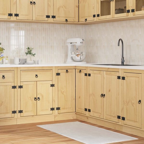 vidaXL Schrank SKI Honigbraun 80 x 80 x 81 cm Massives Kiefernholz 42007568