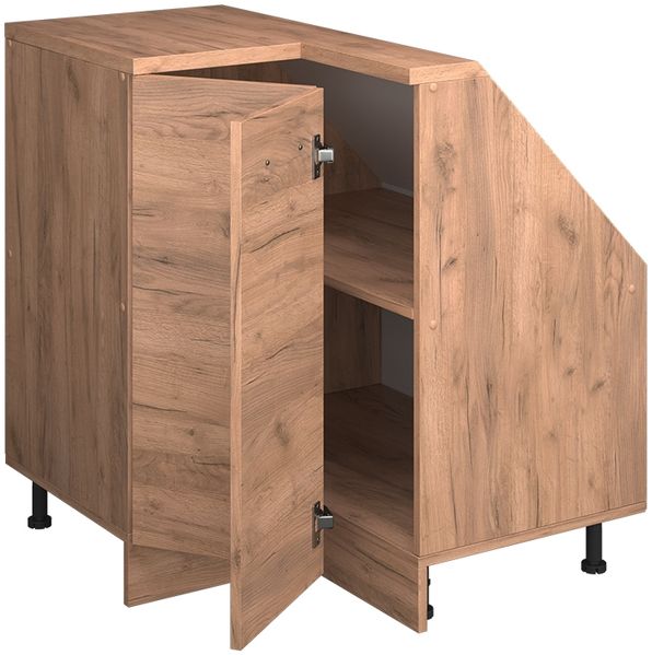 Eck-Küchenschrank für Dachschrägen R-Line Goldkraft Eiche 75.6 cm mit 1 Tür Vicco Bild 3