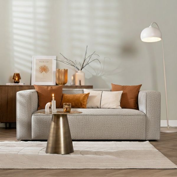 Bronx71 Chenille Sofa Memphis 2,5-Sitzer taupe