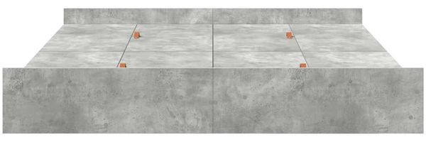 vidaXL Aufbewahrungsbettgestell Beton Grau 180 x 200 cm Holzwerkstoff 3335272 Bild 6