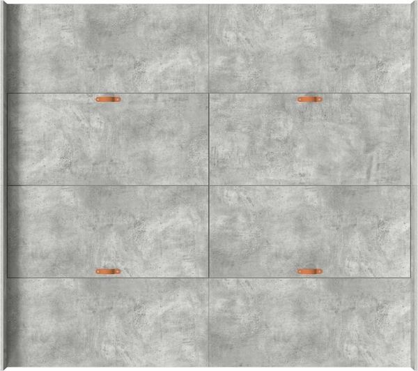 vidaXL Aufbewahrungsbettgestell Beton Grau 180 x 200 cm Holzwerkstoff 3335272 Bild 8