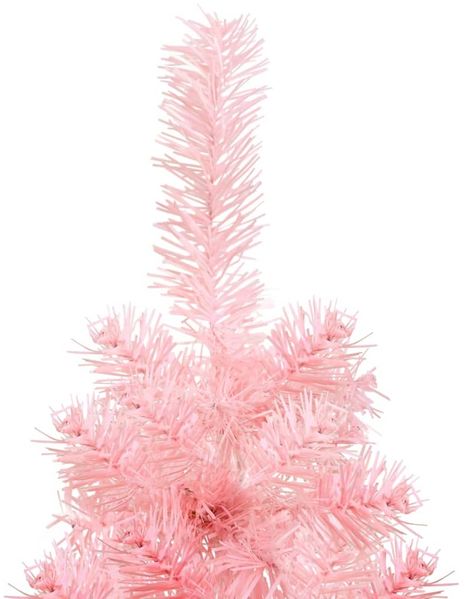 vidaXL Künstlicher Halb-Weihnachtsbaum mit Ständer Schlank Rosa 180 cm 344571 Bild 5