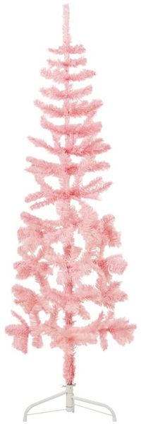 vidaXL Künstlicher Halb-Weihnachtsbaum mit Ständer Schlank Rosa 180 cm 344571 Bild 3