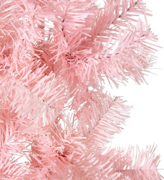 vidaXL Künstlicher Halb-Weihnachtsbaum mit Ständer Schlank Rosa 180 cm 344571 Bild 6