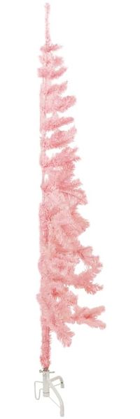 vidaXL Künstlicher Halb-Weihnachtsbaum mit Ständer Schlank Rosa 180 cm 344571 Bild 4