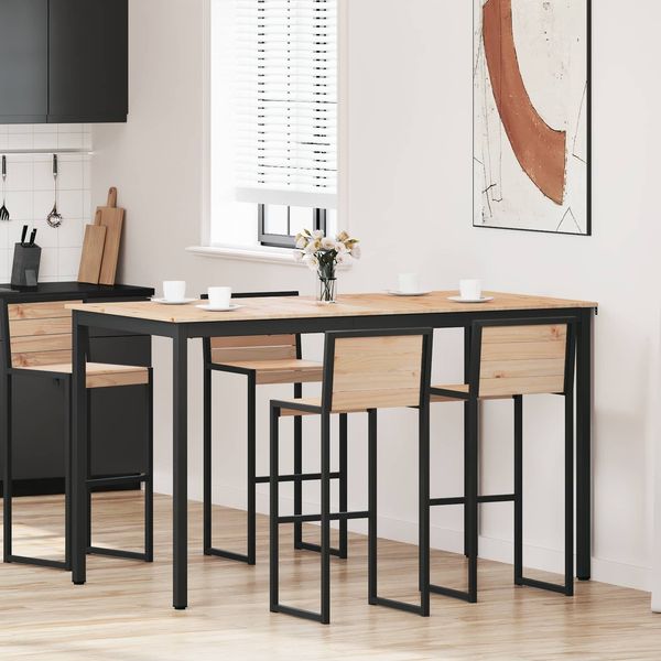 Bartisch, Stehtisch, Bistrotisch Natur 180 x 90 x 105 cm Massives Kiefernholz