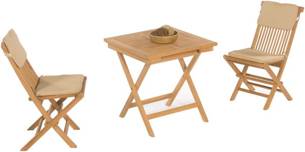 Sunny Smart Bristol Balkon-Set - Sessel & Tisch 70x70 cm