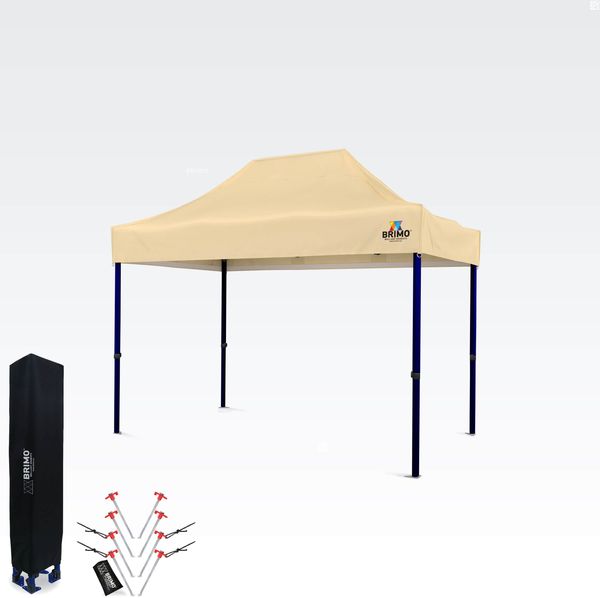 Marktzelt 2x3m | Schnell aufstellbares Zelt - ohne 3 Wänden - Beige