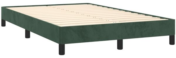 vidaXL Boxspringbett mit Matratze Dunkelgrün 120x190 cm Samt 3269828 Bild 4