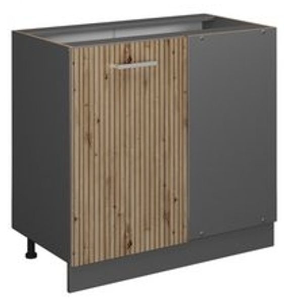 Eckunterschrank R-Line Artisan-Eiche 86 cm ohne Arbeitsplatte Vicco Bild 6
