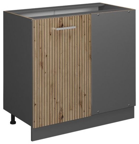 Eckunterschrank R-Line Artisan-Eiche 86 cm ohne Arbeitsplatte Vicco Bild 4