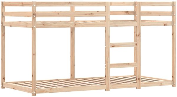 vidaXL Etagenbett mit Vorhängen Rosa 90x190 cm Massivholz Kiefer 3283906 Bild 8