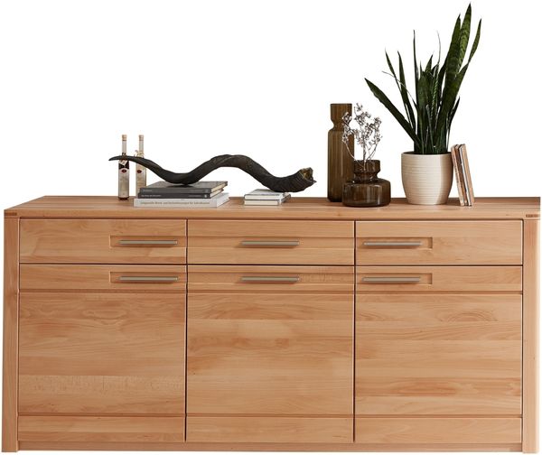 Sideboard >Nature One< 3 Türen, 3 Schübe, FSC, in Kernbuche teilmassiv - 190x86x45cm (B/H/T)