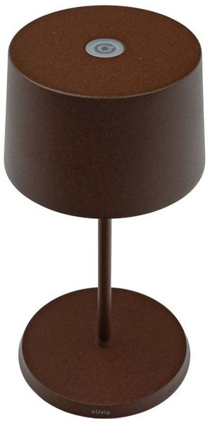 Zafferano LED Tischleuchte Olivia Mini Pro Kabellose Akku LED Tischle für Innen+ Außenbereich, LED fest integriert