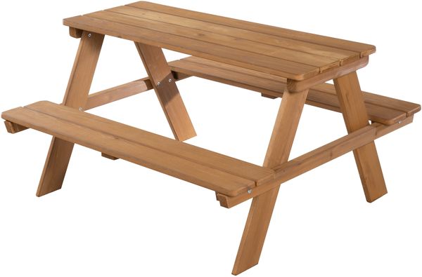 roba Kindersitzgruppe 'Outdoor+' - wetterfeste Sitzgarnitur 'Picknick for 4' - inkl. Sitzkissen - Teak-Optik Bild 3