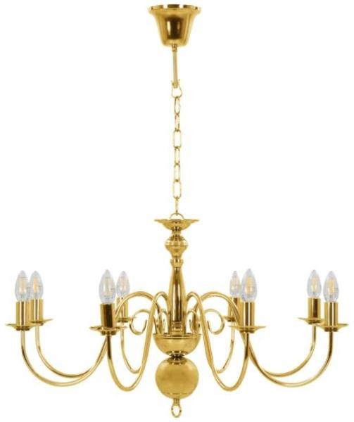 vidaXL Kronleuchter Golden für 8 x E14 Glühbirnen 281619 Bild 6