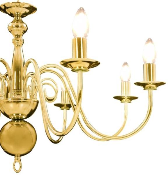 vidaXL Kronleuchter Golden für 8 x E14 Glühbirnen 281619 Bild 11