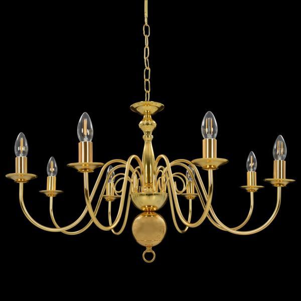 vidaXL Kronleuchter Golden für 8 x E14 Glühbirnen 281619 Bild 3