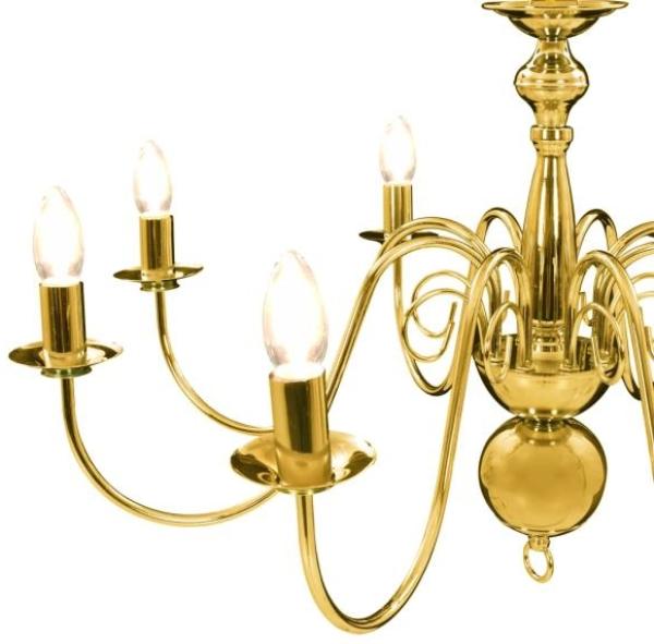 vidaXL Kronleuchter Golden für 8 x E14 Glühbirnen 281619 Bild 8