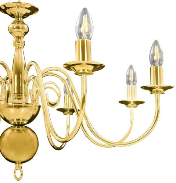 vidaXL Kronleuchter Golden für 8 x E14 Glühbirnen 281619 Bild 12