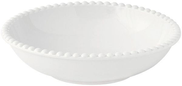 EasyLife Suppenteller Tiffany, Spülmaschinengeeignet, Weiß, Motiv: Punkte