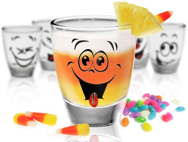 Sendez Schnapsglas 6 Schnapsgläser mit Motiv Tequilagläser Schnaps Wodkagläser Humor, Glas