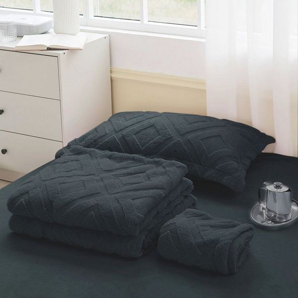 KEAYOO Bettwäsche TF, Polyester, 2 teilig, Flauschig warmes Teddy Plüsch warm für Winter