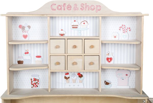 roba Kaufladen 'Café & Shop' - Seitentheke & Theke mit Bedruckung - Holz - Natur Bild 3