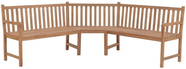 vidaXL Garten-Eckbank 185x185x90 cm Massivholz Teak 316625