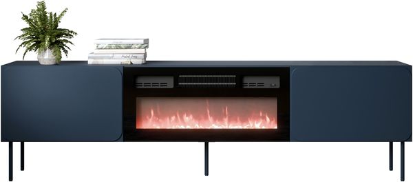 TV-Lowboard Rafael 200 EF mit Kamin (Farbe: Indigo)