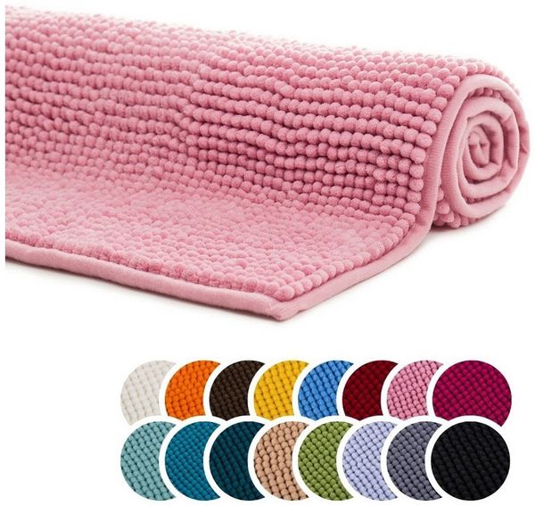 liebling Badematte Badteppich, Fußbodenheizung geeignet, in 3 Größen, Polyester, rechteckig, Antirutsch-Beschichtung, starke Saugfähigkeit, Öko-Tex zertifiziert