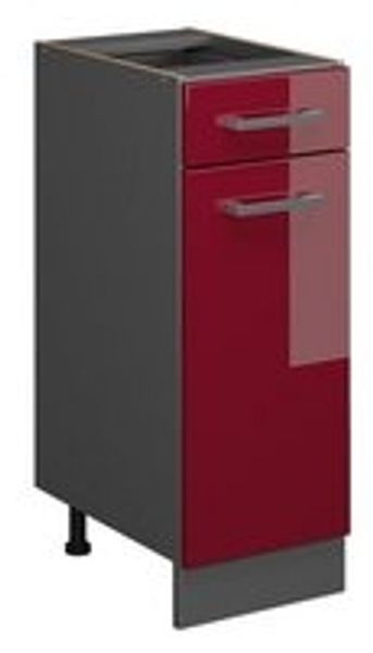Küchenunterschrank R-Line Rot Hochglanz 30 cm ohne Arbeitsplatte Vicco Bild 6