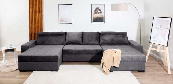 COLLECTION AB Wohnlandschaft XXXL-Josy Relax U-Form Breite 352 cm, mit 2 gleich großen Recamieren, inkl. Bettfunktion, Bettkasten, mit 4 Rückenkissen in zwei Größen