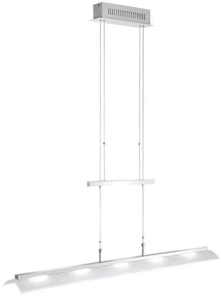 LED Hängeleuchte, Stahl, Glas satiniert, dimmbar, L 110 cm