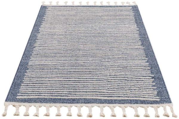 Carpet City Teppich Art 2231, rechteckig, Höhe: 7 mm, Läufer, Kurzflor, mit Kettfäden, Streifen-Muster
