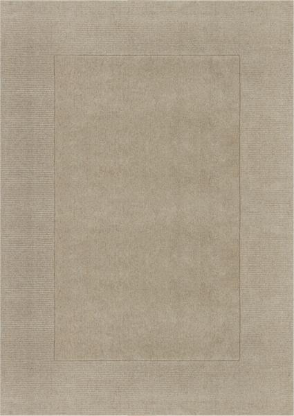 Kadima Design Handgewebter Wollteppich mit feinen Randdetails, "Mole". Farbe: Beige, 120x170 cm