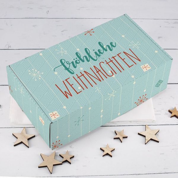 Herz & Heim Geschenkbox für Weihnachtsgeschenke - Geschenkverpackung zu Weihnachten, aus stabilem Karton