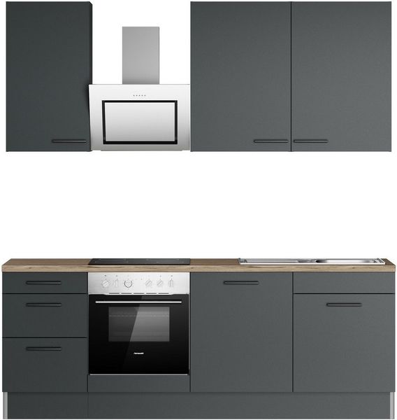 OPTIFIT Küchenzeile Fiona, Breite 230 cm, mit Hanseatic-E-Geräten in Premium oder Basic
