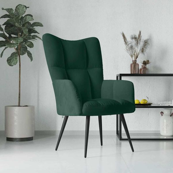 vidaXL Relaxsessel Dunkelgrün Samt [328075]