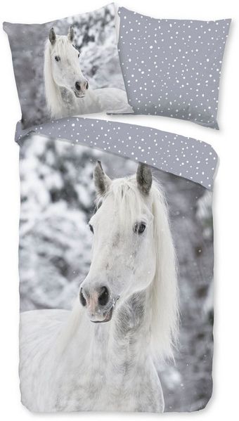 good morning Kinderbettwäsche Bonnie, Biber, Flanell, 2 teilig, Flanell Biber, 135x200, Warm, Reißverschluss, Wende, Kind, winter