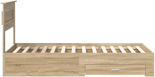 vidaXL Bettrahmen mit Kopfteil Sonoma-Eiche 90 x 190 cm Holzwerkstoff 3410029 Bild 8