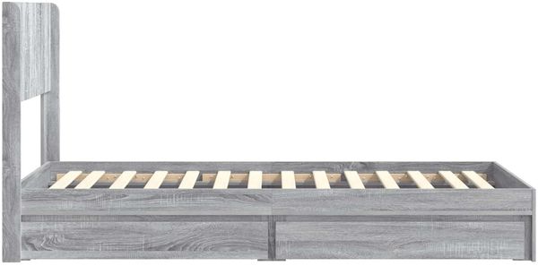 vidaXL Bettgestell mit Stauraum und Kopfteil Grau Sonoma 90 x 190 cm 3414424 Bild 7