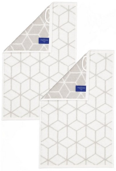 2 Stück Villeroy & Boch Gästetuch Coordinates 2557-76 white 30x50